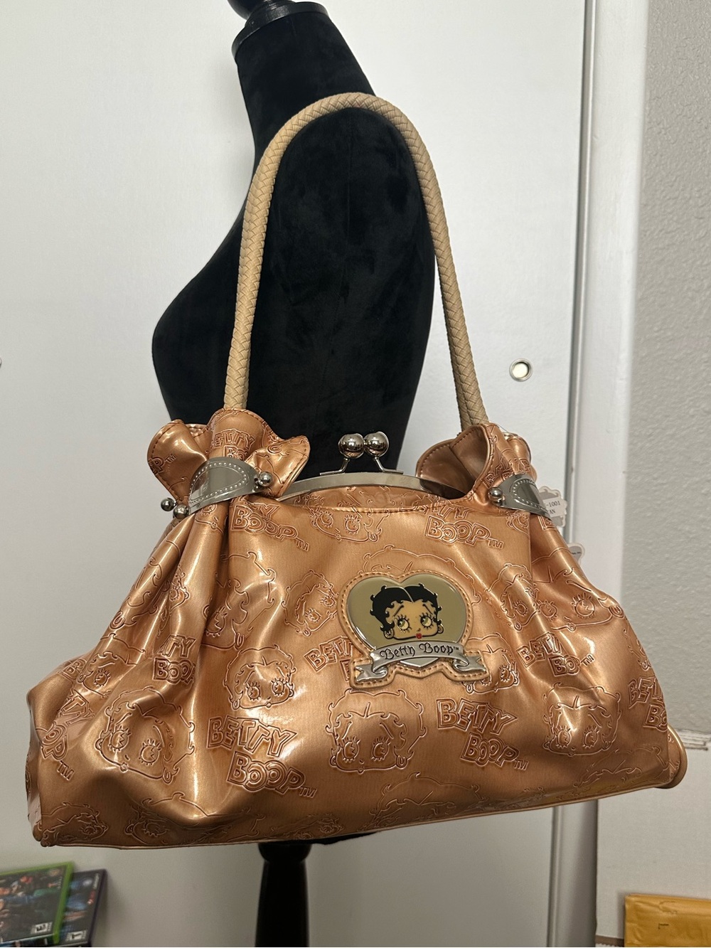 Betty Boop Metallic Rose Gold Shoulder Bag
